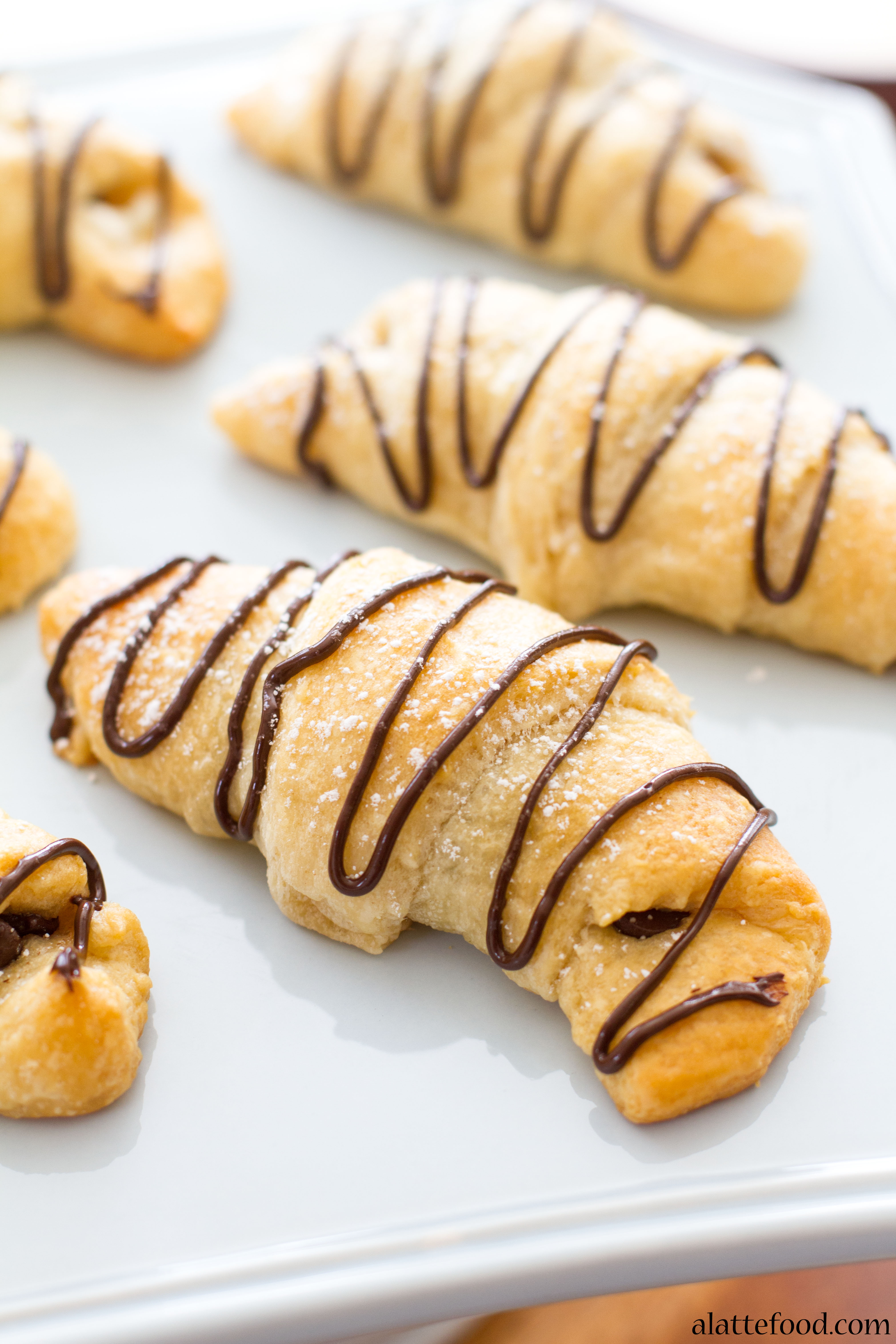 White and Dark Chocolate Filled Croissants - A Latte Food