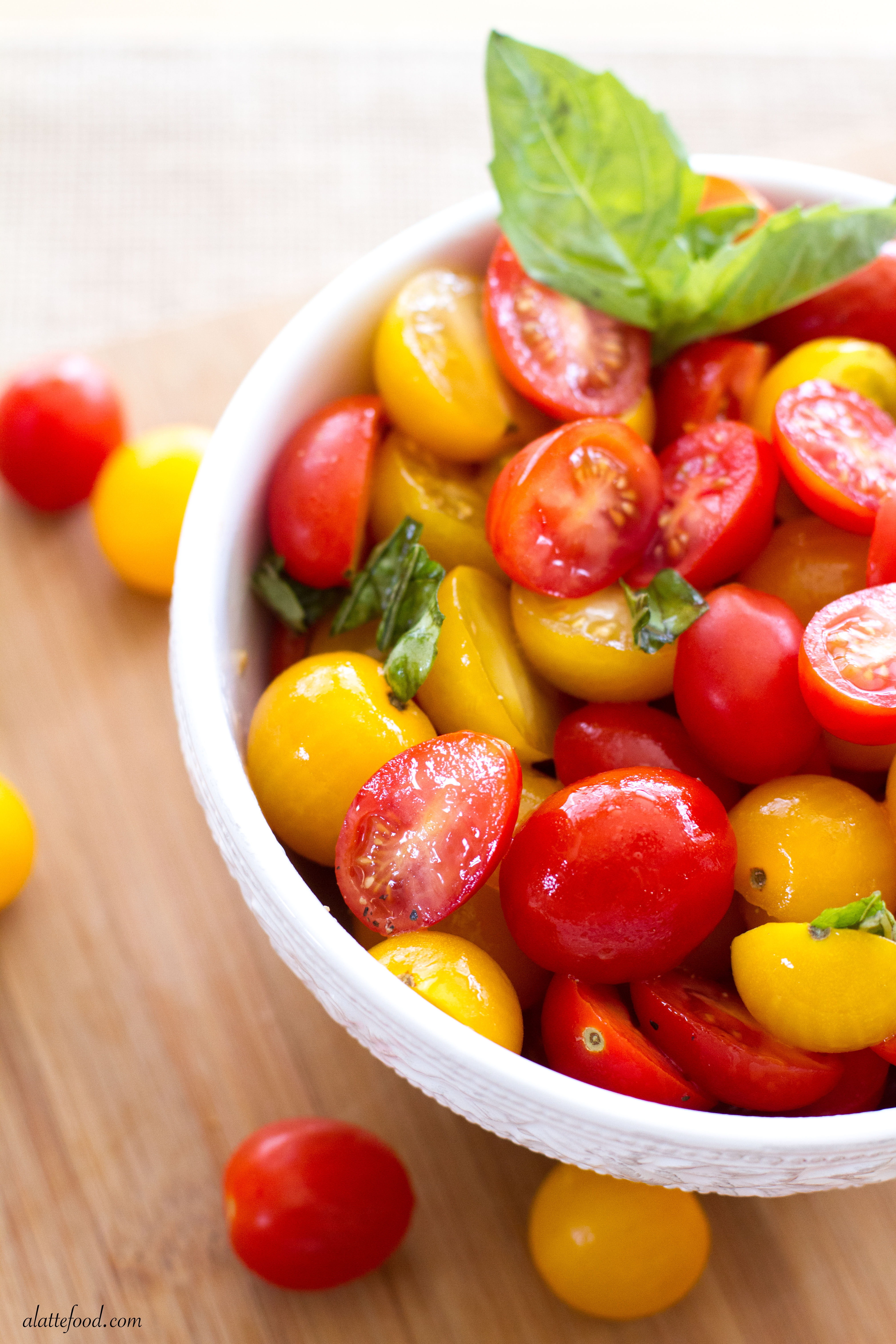 Fresh Tomato Basil Salad A Latte Food