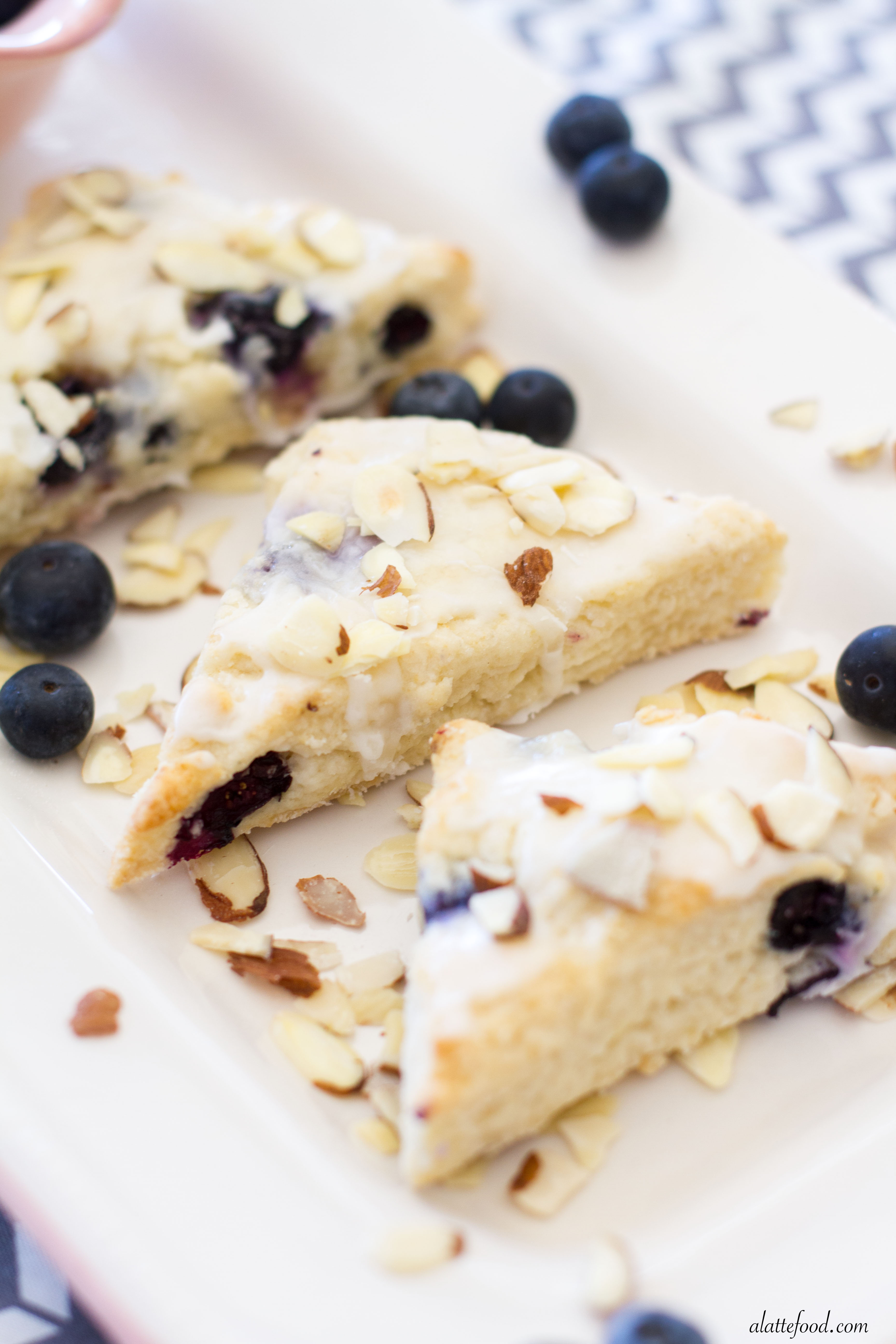 {Mini} Almond Blueberry Scones A Latte Food