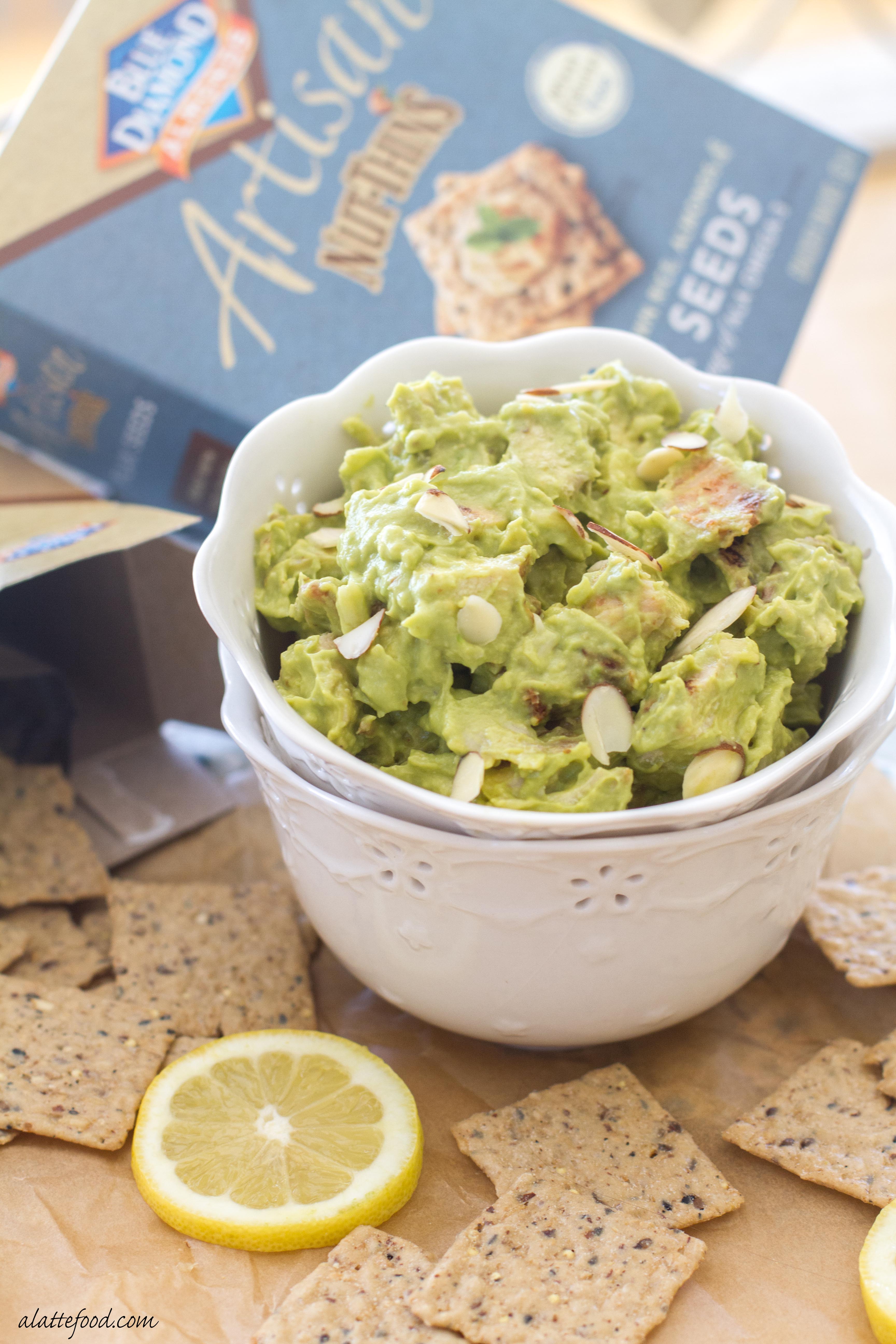 chopped chicken gets mixed with creamy avocados, lemon juice