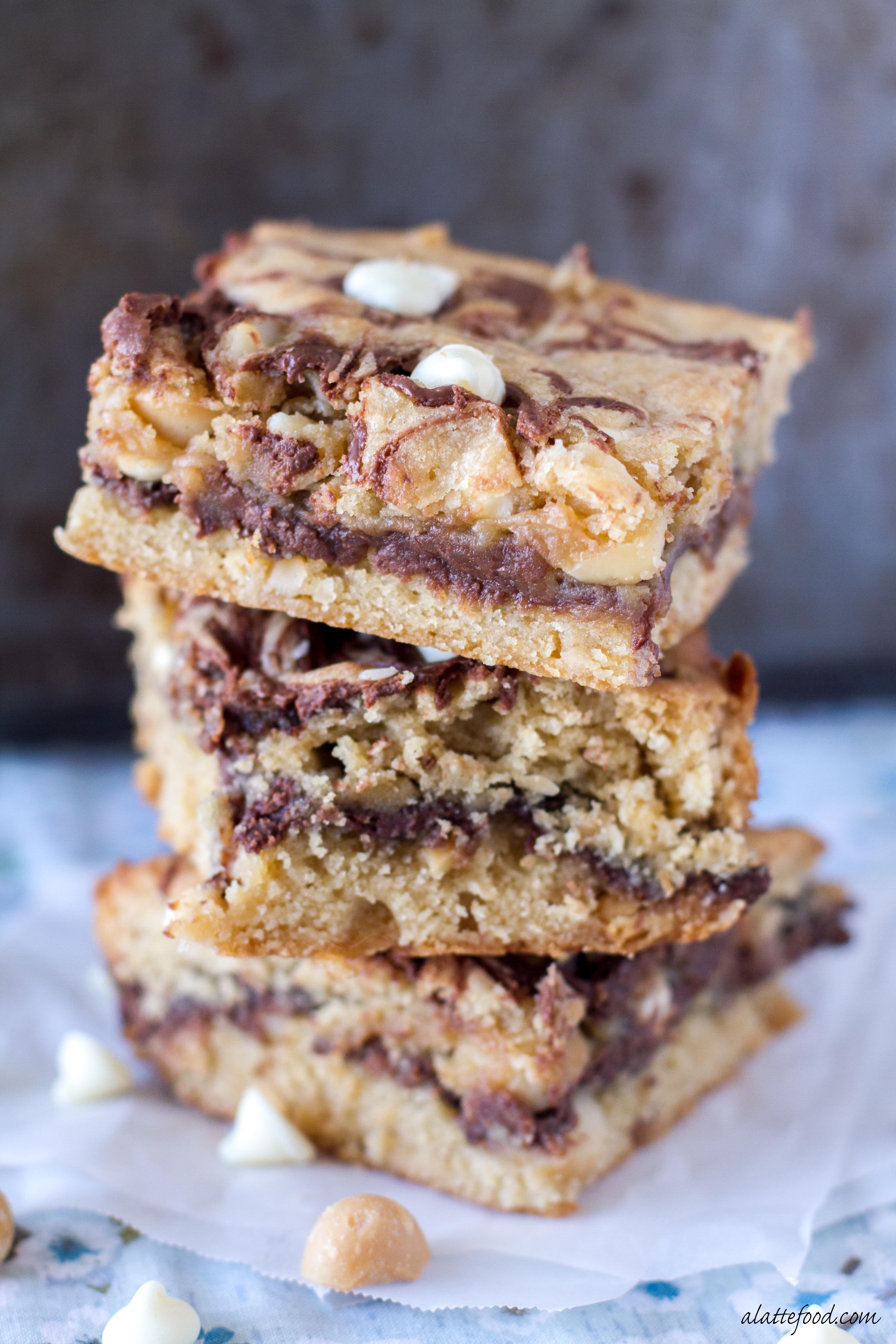 Nutella White Chocolate Macadamia Nut Bars A Latte Food