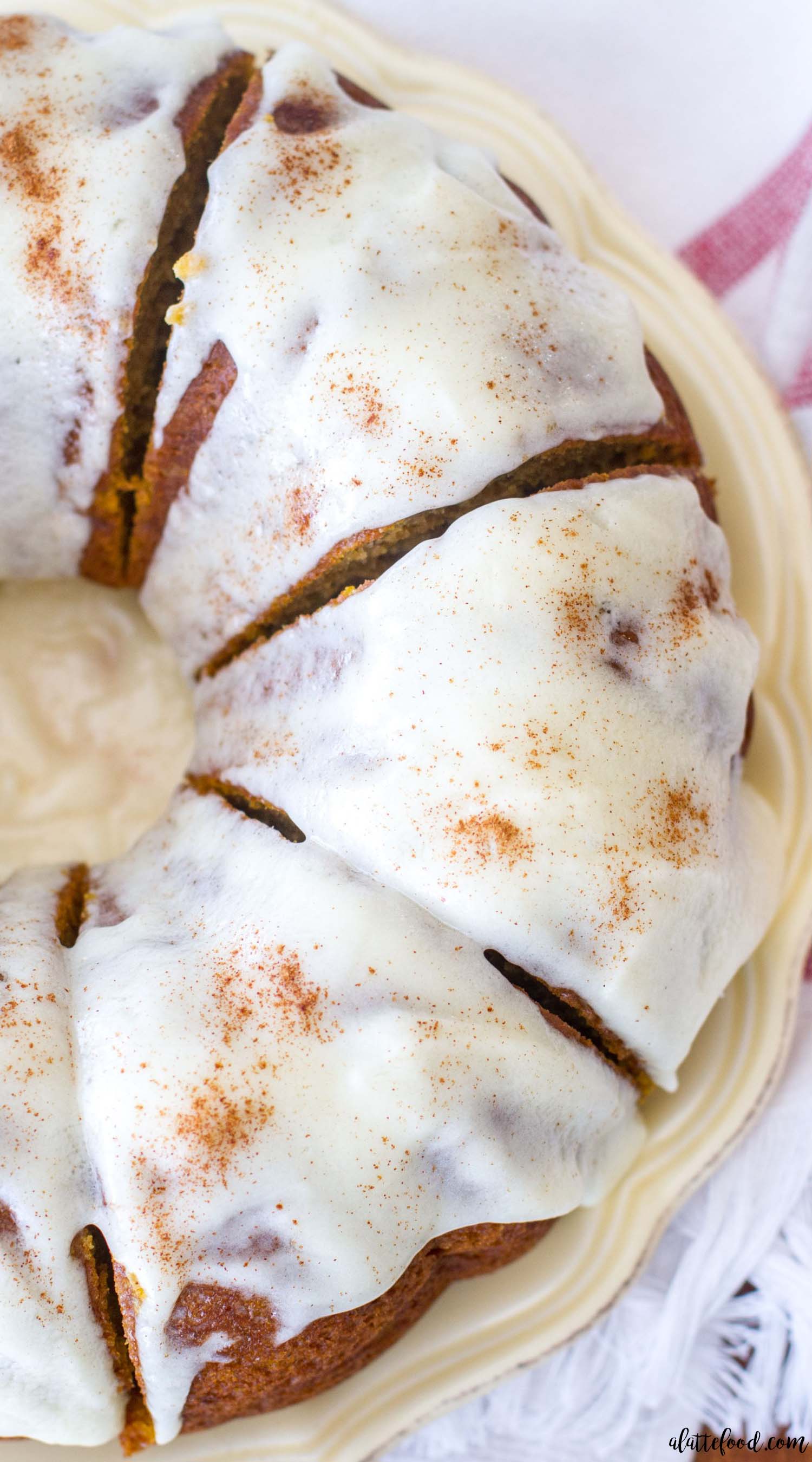 Easy Vanilla Bundt Cake with Cream Cheese Frosting - My Baking