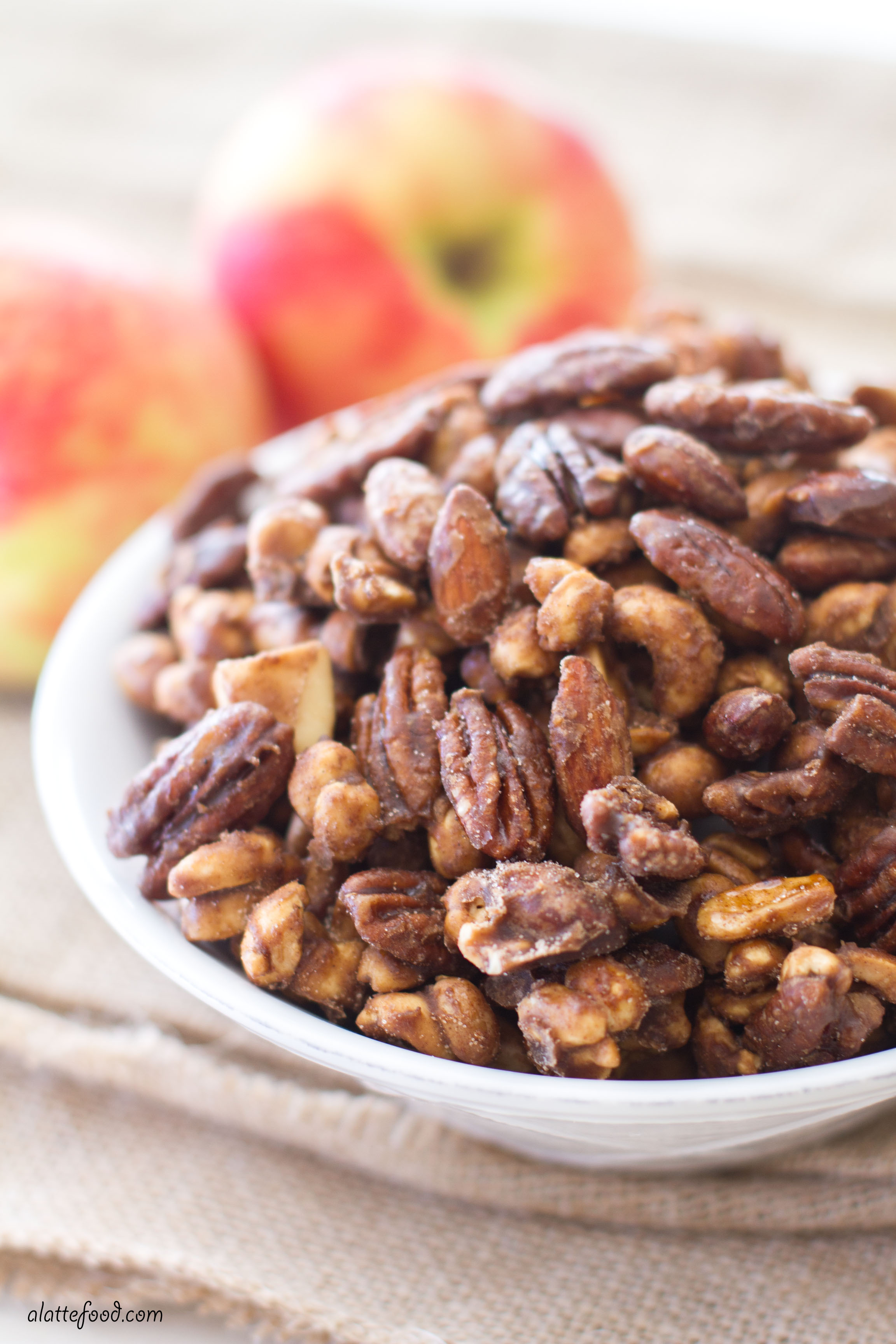 Apple Spice Candied Mixed Nuts - A Latte Food