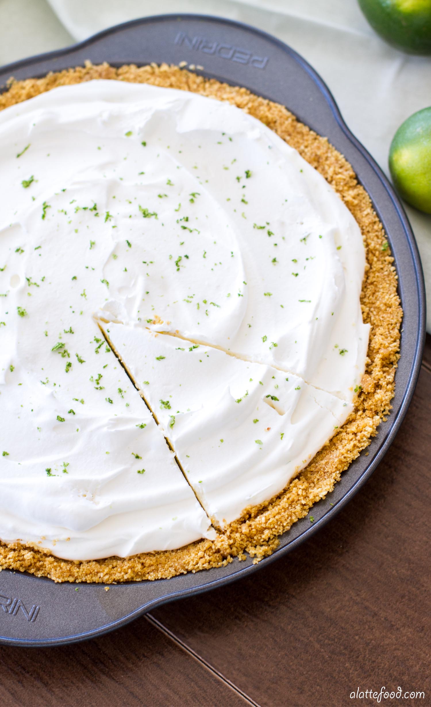 (Lighter) NoBake Key Lime Frozen Yogurt Pie A Latte Food