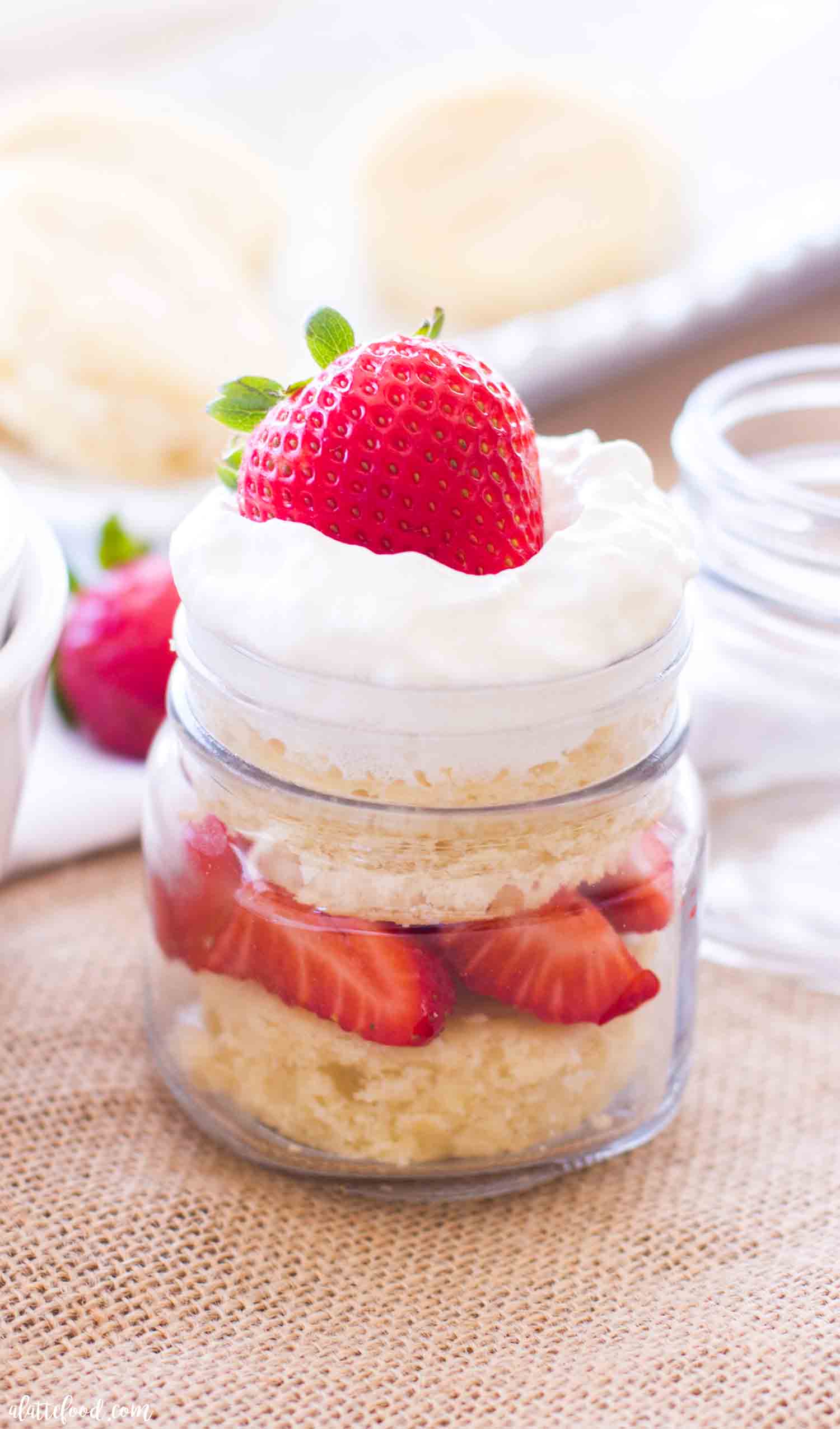 (Mason Jar) Strawberry Shortcake Parfaits A Latte Food