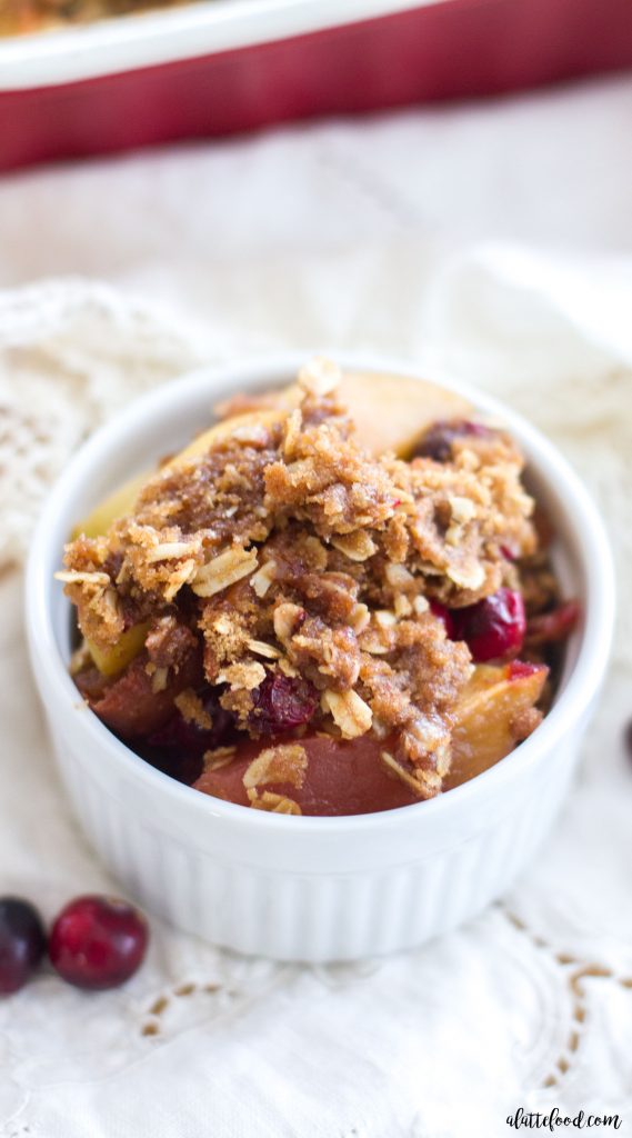 Cranberry Apple Crisp with a Brown Sugar Cinnamon Crumble