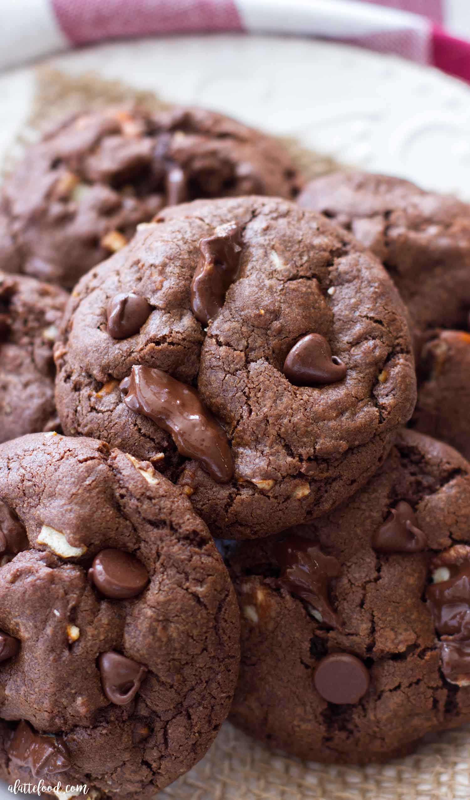 Sweet and Salty Double Chocolate Chip Cookies