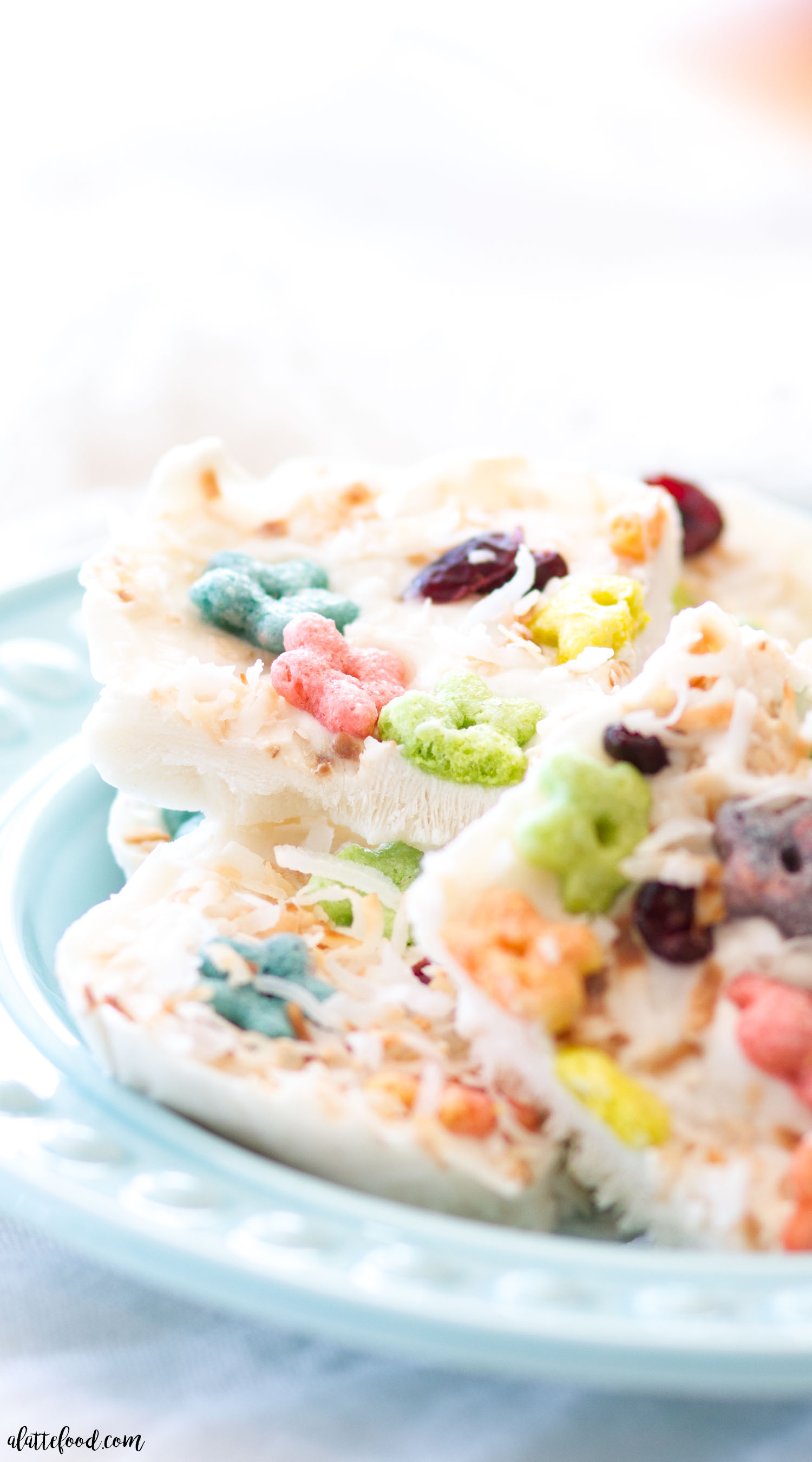 Frozen Greek Yogurt Cereal Bark A Latte Food