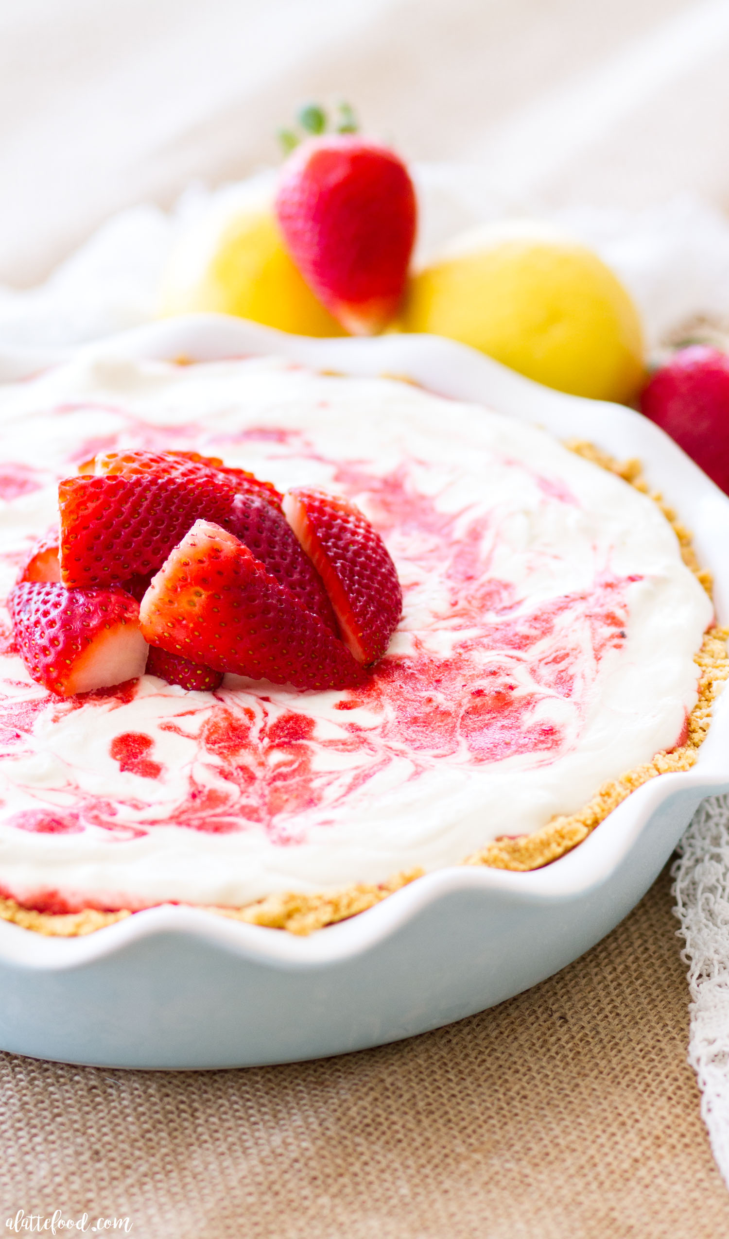 Strawberry Lemonade Icebox Pie A Latte Food Strawberry Lemonade Icebox Pie A Latte Food