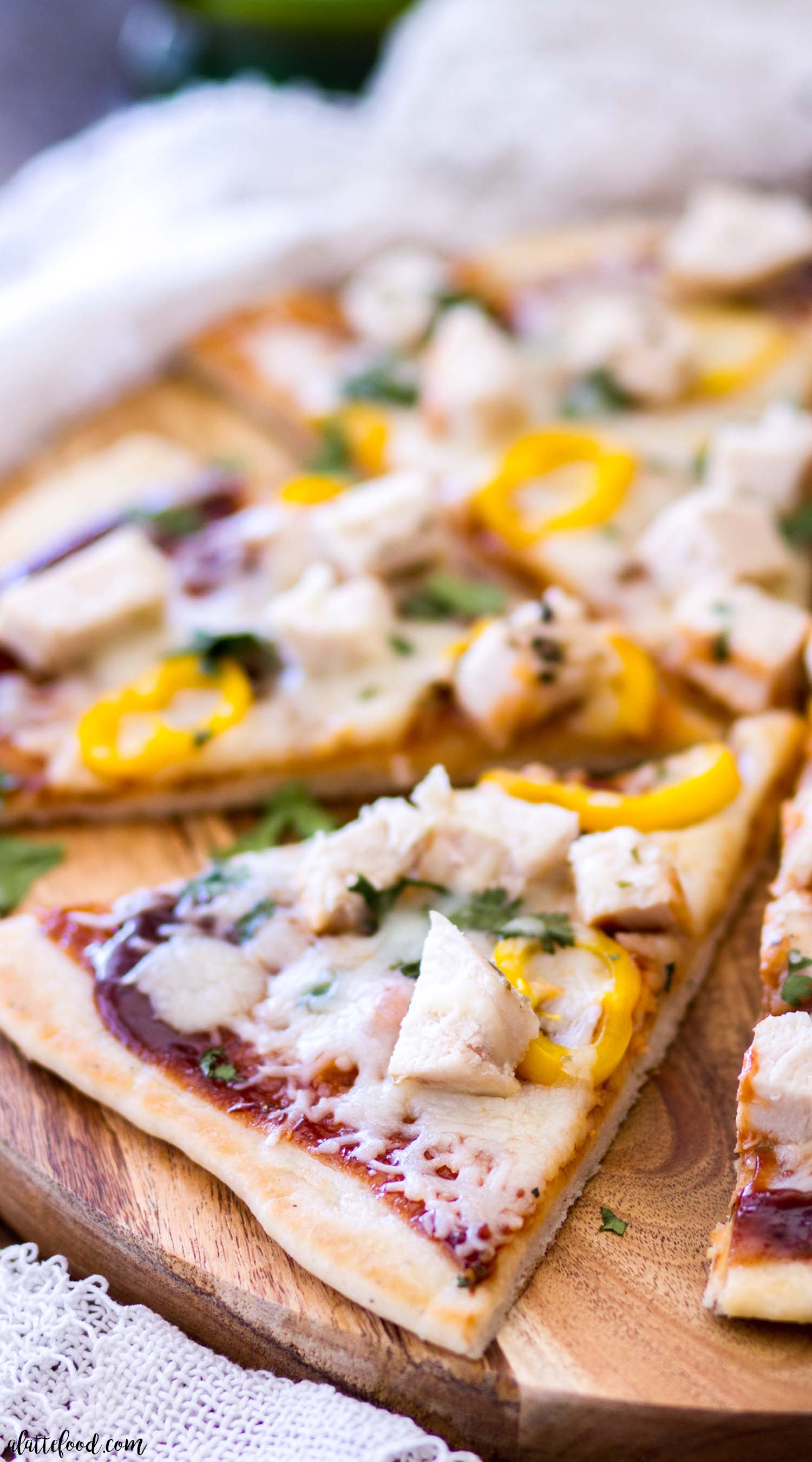 This homemade Barbecue Chicken Flatbread is grilled and made with