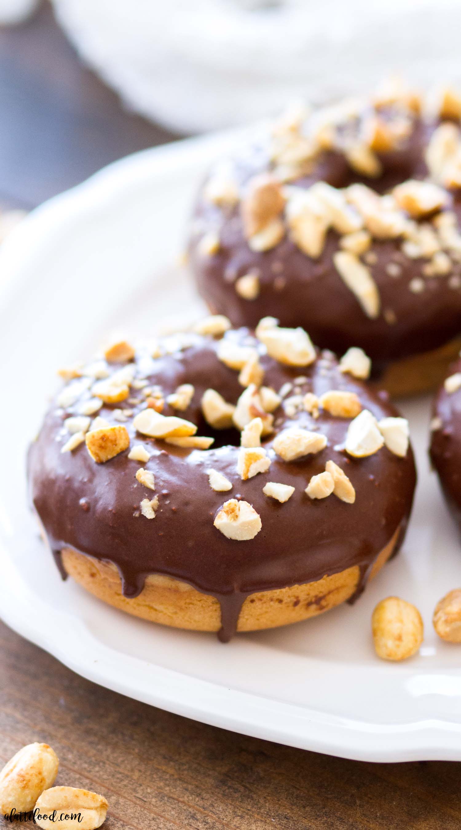 Peanut Butter Donuts with Mocha Glaze A Latte Food