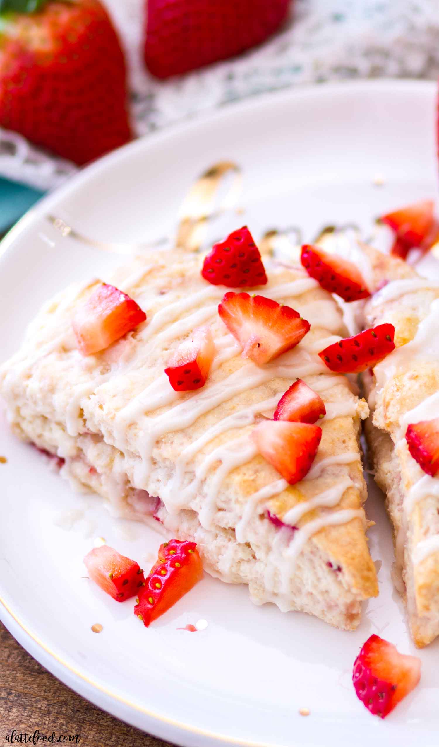 Strawberry Cream Cheese Scones A Latte Food
