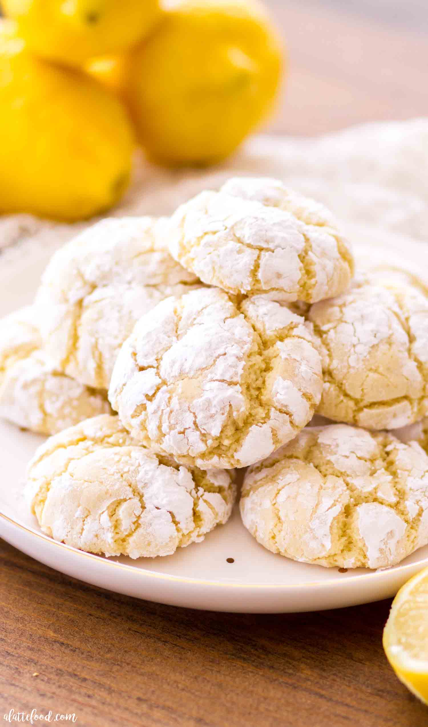 CREAM CHEESE LEMON CRINKLE COOKIES