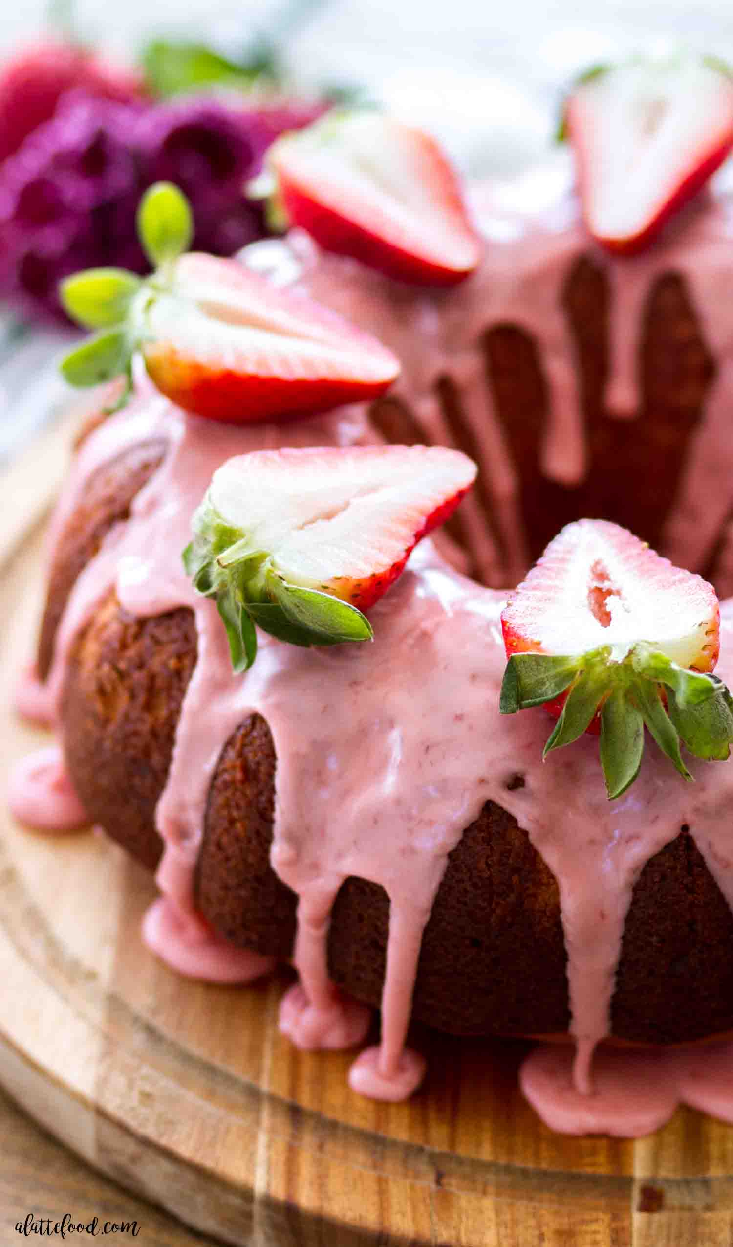 Homemade Strawberry Bundt Cake Recipe - A Latte Food