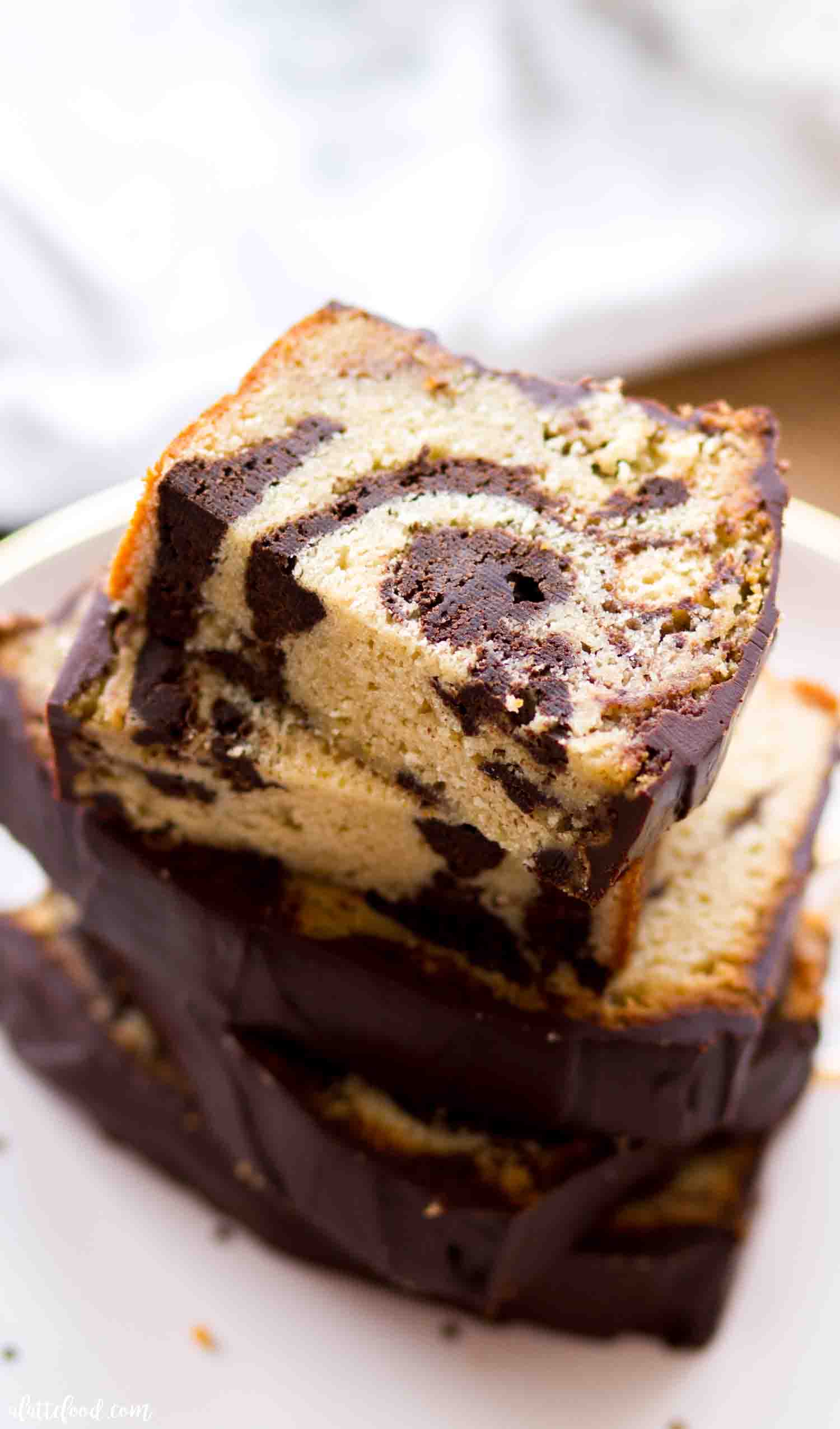 Vanilla Chocolate Marble Pound Cake