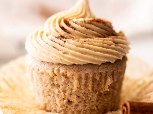 Snickerdoodle Cupcakes with Brown Sugar Buttercream - A Latte Food